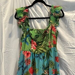 Flying Tomato Green and Pink Dress